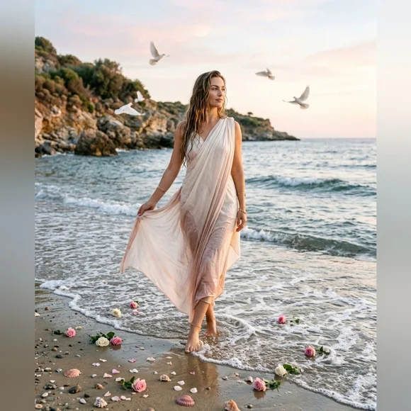 A.I. Greek Goddess Aphrodite Art Print In A Frame 8x10 - Picture 2 of 2